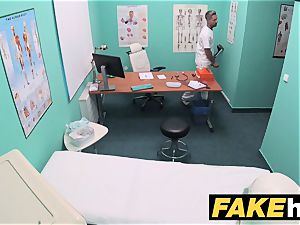 fake clinic rest room room deep throat and ravaging