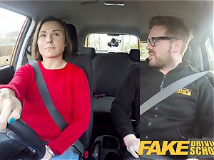 faux Driving college Jealous learner with superb globes